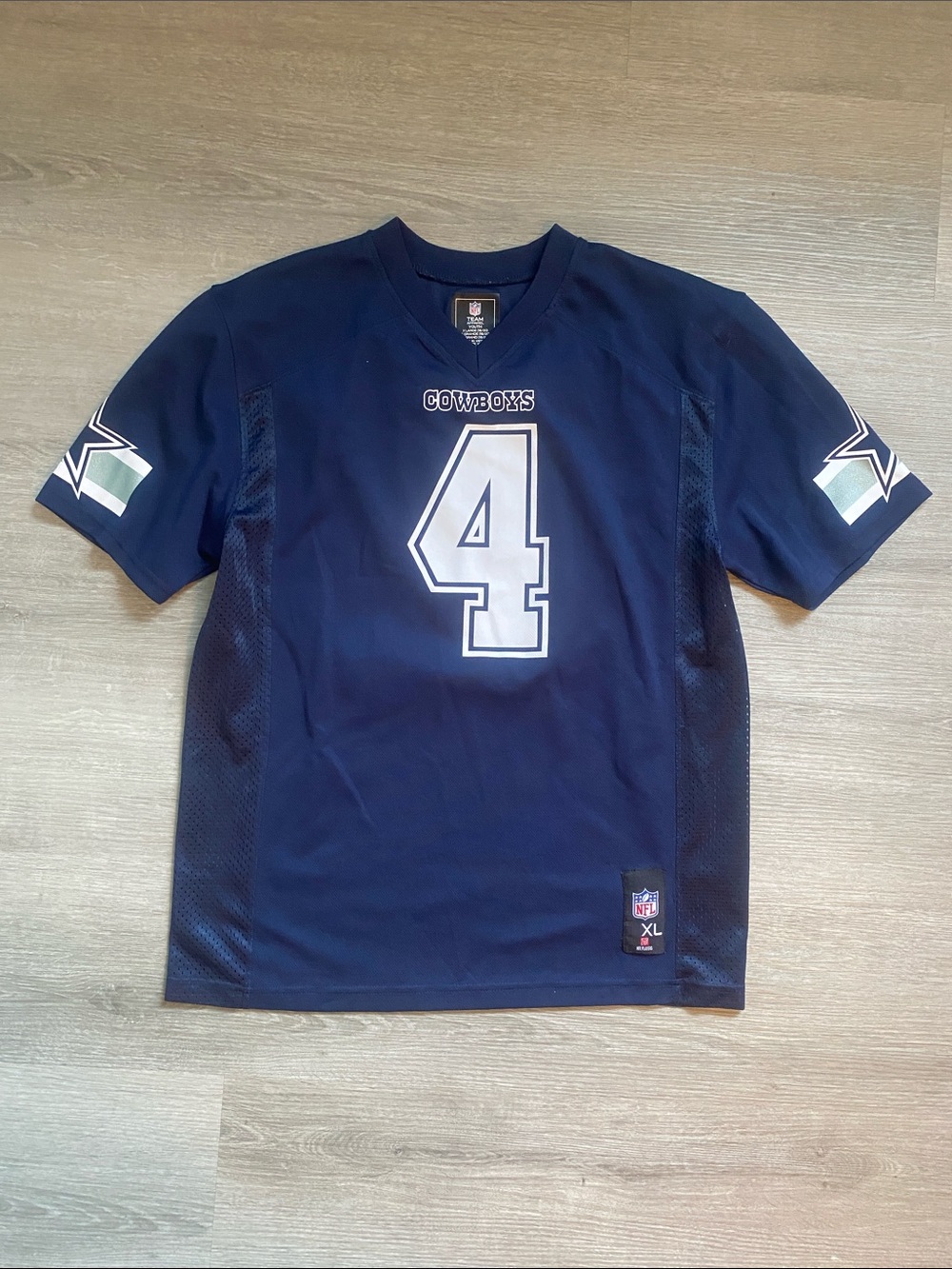 NFL Navy Dallas Cowboys #4 Youth Football Jersey